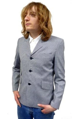 'Barrett' - Retro Mod Houndstooth Blazer By MADCAP -Fashion House Store Barratt Blazer Jacket Madcap England1 34731.1666958544