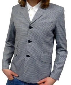 'Barrett' - Retro Mod Houndstooth Blazer By MADCAP -Fashion House Store Barratt Blazer Jacket Madcap England3 45039.1666958533