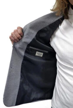 'Barrett' - Retro Mod Houndstooth Blazer By MADCAP -Fashion House Store Barratt Blazer Jacket Madcap England Inner 89485.1666958540