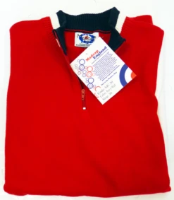 'Hi-Wheel' - Madcap Retro Mod Cycling Top RED/NAVY -Fashion House Store Hi wheel SS Red1 55764.1666957448