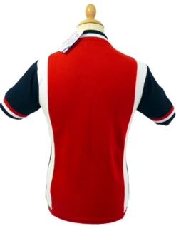 'Hi-Wheel' - Madcap Retro Mod Cycling Top RED/NAVY -Fashion House Store Hi wheel SS Red2 72686.1666957443