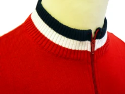 'Hi-Wheel' - Madcap Retro Mod Cycling Top RED/NAVY -Fashion House Store Hi wheel SS Red3 21770.1666957446