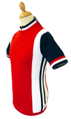 'Hi-Wheel' - Madcap Retro Mod Cycling Top RED/NAVY -Fashion House Store Hi wheel SS Red5 61192.1666957441