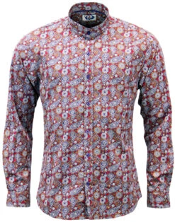 Indra 60s Mod Paisley Grandad Shirt -Fashion House Store Madcap England Indra Shirt1 35324.1661338296