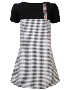 Lucy In The Sky Mod Gingham Dress B -Fashion House Store Madcap England Lucy Dress Black 38042.1661273605