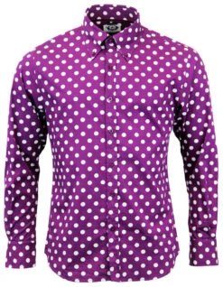 Penny Dot Lane Retro 60s Mod MADCAP Shirt (B/G) -Fashion House Store Madcap England Penny Dot Lane Purple 20077.1661339152 2
