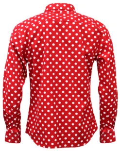 Penny Dot Lane Retro 60s Mod MADCAP Shirt (R/W) -Fashion House Store Madcap England Penny Dot Lane Red3 68075.1661339059
