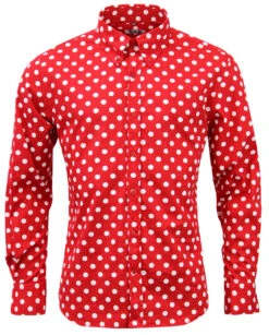 Penny Dot Lane Retro 60s Mod MADCAP Shirt (B/G) -Fashion House Store Madcap England Penny Dot Lane Red 02838.1661339058 2