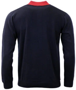 Pinstripe Marriott Polo Cardigan B -Fashion House Store Madcap England Pinstripe Marriott Navy3 77791.1661338384