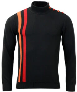 Racing Coleridge MADCAP Mens Retro Mod Turtle Neck