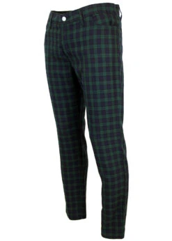 Tartan Trews Retro Mod Trousers BW -Fashion House Store Madcap England Tartan Trew Green31 27702.1661273650 1
