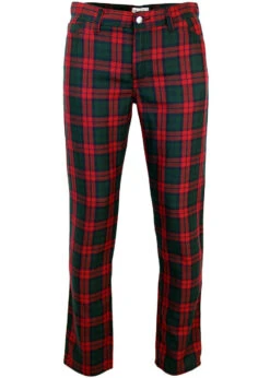 Tartan Trews Retro Mod Trousers BG -Fashion House Store Madcap England Tartan Trew Green 69203.1661273635 2
