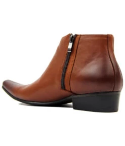Thunderbolt MADCAP Chisel Toe Chelsea Boots (BL) -Fashion House Store Madcap England Thunderbolt Leather Tan2 14402.1661338150 3