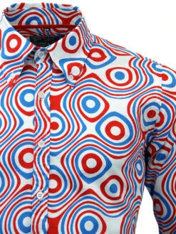 Trip Op Art Mod Big Collar Shirt BR -Fashion House Store Madcap England Trip Op Art WRB2 67895.1661271740 1