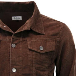 Woburn Retro Mod Cord Western Jacket In Black -Fashion House Store Madcap England Woburn Jacket Brown21 46937.1661338341