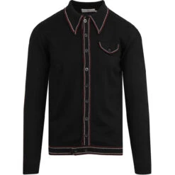 Crawdaddy Micro Dash LS Knit Polo -Fashion House Store Madcap crawdaddy LS knitted black11 38918.1661267040 1