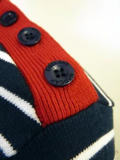 'Breton' MADCAP Mens Retro Mod Stripe Jumper (N) -Fashion House Store Madcap England Breton Jumper N2 58176.1666958121