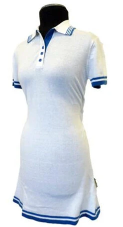 'Franklin' MADCAP Womens Retro Mod Polo Dress (W) -Fashion House Store Madcap Franklin Polo Dress White7 47290.1666958419