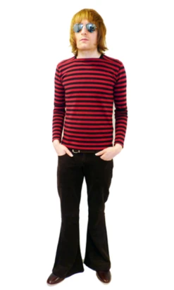 King Bee MADCAP Retro Mod Stripe Atom Neck Tee C -Fashion House Store Madcap King Bee Top C5 42476.1666957219