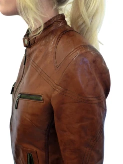 Marianne Retro Indie Leather Jacket By MADCAP (N) -Fashion House Store Madcap Marianne Leather Jacket T3 35739.1666957638