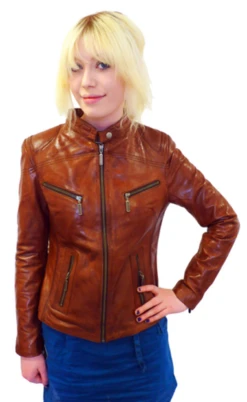 Marianne Retro Indie Leather Jacket By MADCAP (T) -Fashion House Store Madcap Marianne Leather Jacket T4 46898.1666957640 1