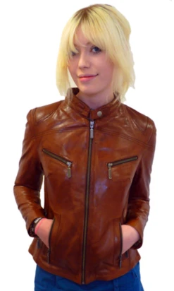 Marianne Retro Indie Leather Jacket By MADCAP (N) -Fashion House Store Madcap Marianne Leather Jacket T5 37662.1666957632