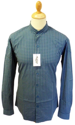 New Release -Fashion House Store Madcap Mod Mandrin Collar Shirt B21 84642.1666957705