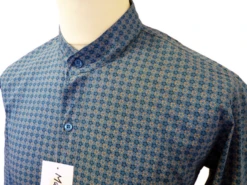 Byrd MADCAP Mens Retro Mod Mandarin Collar Shirt P -Fashion House Store Madcap Mod Mandrin Collar Shirt B41 42935.1666957710