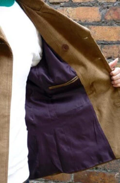 The Rare Breed - MADCAP Mens Retro Mod Jacket (C) -Fashion House Store Madcap Rare Breed Jacket Tan Cord1 79748.1666958209