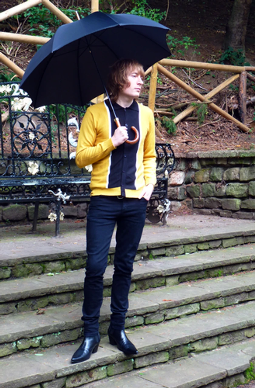 'Mustard Marriott' - Retro Mod Sixties Mens Polo 5 'Mustard Marriott' - Retro Mod Sixties Mens Polo - Image 3