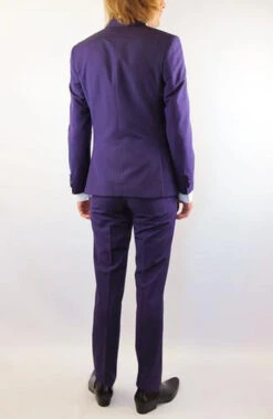 Tailored By Madcap Mod Mohair Suit Jacket (Plum) -Fashion House Store Purple mohair suit back1 68937.1664291250