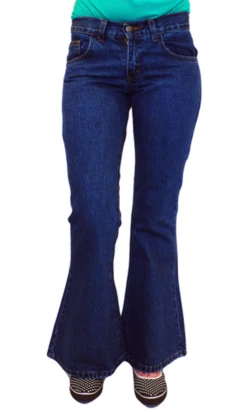 'Blast' - Retro Sixties/Seventies Denim Flares -Fashion House Store Retro Denim Flares Blue2 75317.1666957780