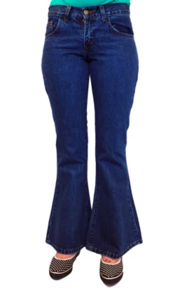 'Blast' - Retro Sixties/Seventies Denim Flares -Fashion House Store Retro Denim Flares Blue3 75196.1666957788