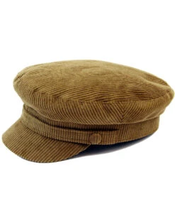 Beatle Retro Cord Lennon Hat (DB) -Fashion House Store beatle hat fawn 4 46495.1661270987 2