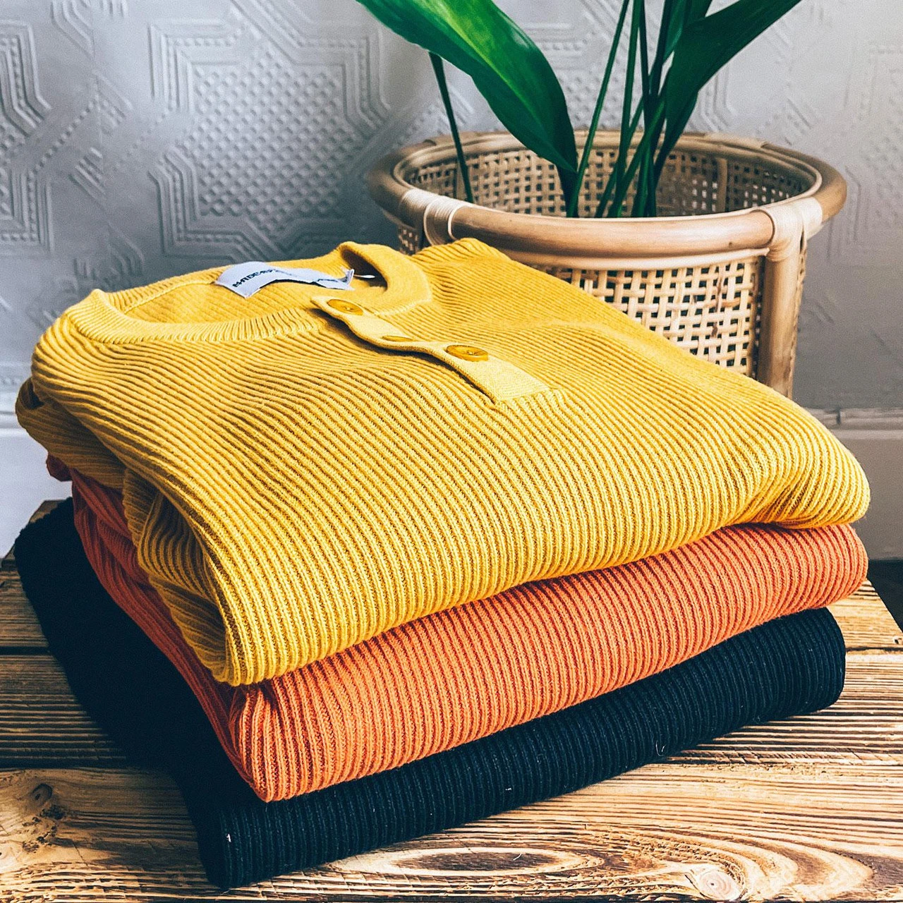 Caine Ribbed Grandad Top (Black) 17 Caine Ribbed Grandad Top (Black) - Image 15