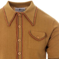 Crawdaddy Micro Dash Knit Polo B -Fashion House Store crawdaddy caramel 03 20671.1661272893
