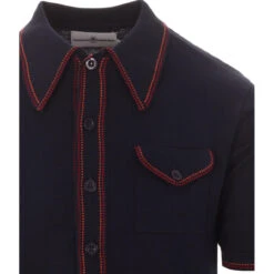 Crawdaddy Mod Micro Dash Knit Polo -Fashion House Store crawdaddy navy 03 92706.1661270504 5