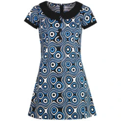 Dollierocker Op Art 1960s Mod Dress By Madcap England -Fashion House Store dollierocker trip op art dress blue 3 09815.1661266588 1