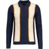 Junot Mod Waffle Stripe Knit Polo N
