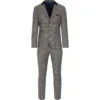 Mod Pow Check Velvet Collar Blazer -Fashion House Store madacap pow suit blazer grey set 89501.1661264680