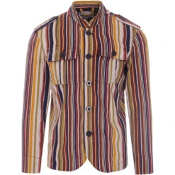 Pepper Mod Stripe Cord Tunic Jacket 28 Pepper Mod Stripe Cord Tunic Jacket -Fashion House Store madacpeng cord stripe jacket multi front 29085.1661265336