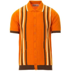 Shockwave Mod Stripe Knit Polo (SB) -Fashion House Store madcaap england shockwave knitted polo dark cheddar 1 99884.1661262007 7