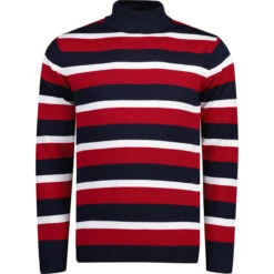 Ashcroft MADCAP Retro 60s Roll Neck Jumper In Blue -Fashion House Store madcap ashcroft roll neck red front 61982.1661259908 1