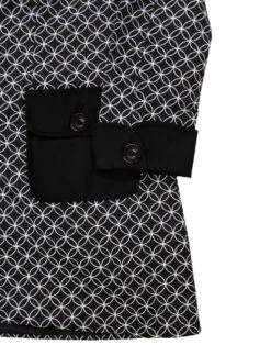 Hepburn 60s Mod Op Art A-Line Coat -Fashion House Store madcap circle flower jacquard jacket 4 61285.1661270842