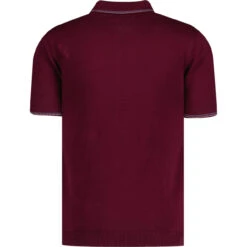 Crawdaddy Micro Dash Knit Polo (F) -Fashion House Store madcap crawdaddy polo zinfandel back 74530.1679657985 6
