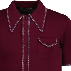 Crawdaddy Micro Dash Knit Polo (IP) -Fashion House Store madcap crawdaddy polo zinfandel detail 60965.1679657987 4