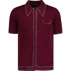 Crawdaddy Micro Dash Knit Polo (Z) -Fashion House Store madcap crawdaddy polo zinfandel front 70199.1679657984 1