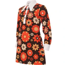 Daydream Paisley Surf Polo Dress -Fashion House Store madcap daydeamer floral dress brown side 81231.1661261428