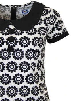 Dollierocker Daisy MADCAP Mod Floral Dress (White) -Fashion House Store madcap dollierocker daisy dress 2 43337.1661338459