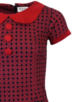 Dollierocker MADCAP Retro Mod Target Dress (W) -Fashion House Store madcap dollierocker target dress navy 2 37346.1666956976